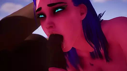 Uzaylı kadın kabile adamı tarafından yetiştiriliyor - 3d animasyon