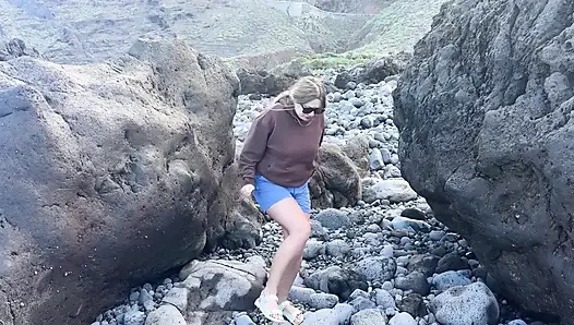 desperate beach public pee compilation