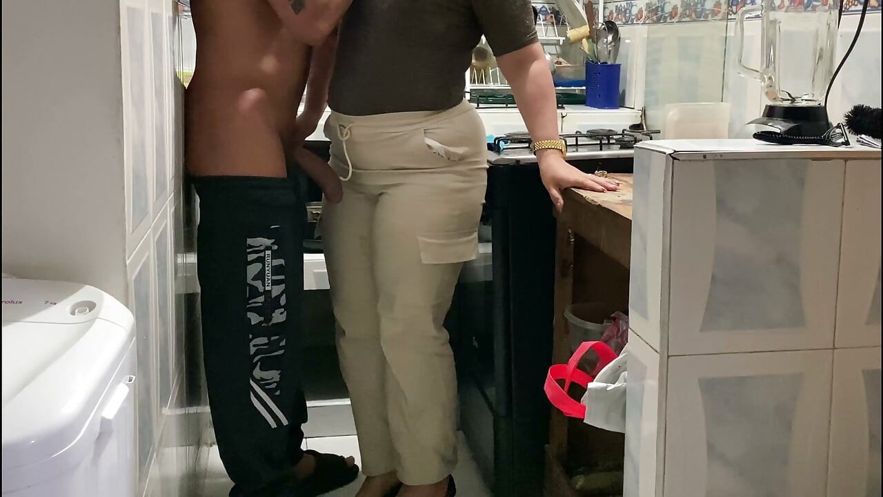 Blowjob In The Kitchen My Friend's Wife