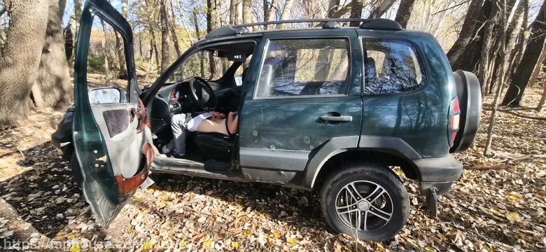 I spied on a straight guy while he was jerking off his huge penis in the car and gave him a hand job.