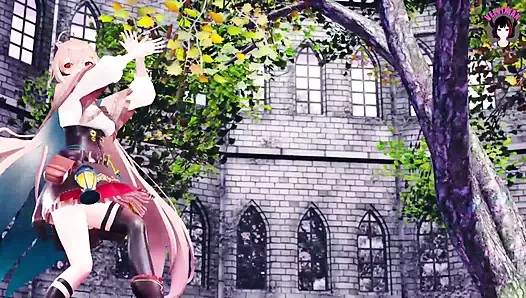 Mumei - sevimli dans + kademeli soyunma (3 boyutlu hentai)