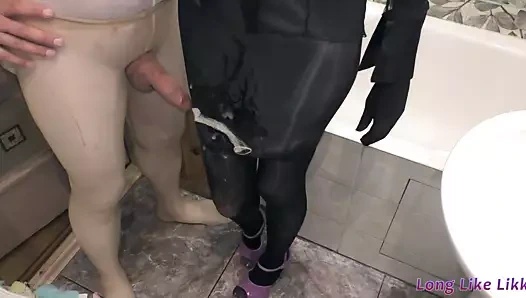 siyah etek üzerinde mega twinks