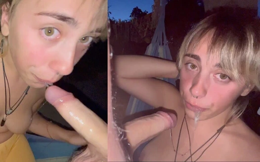 Güzel bir kızı yüzünü sikmesi için night Forrest'a götürdü