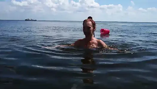 Swimming in Volga-river