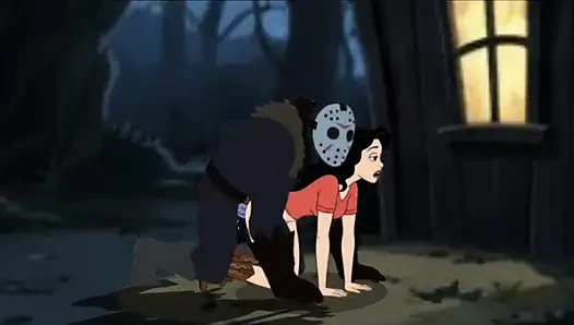 Öğrenci kız kampta seks yapıyor. Cartoon Horror Parody