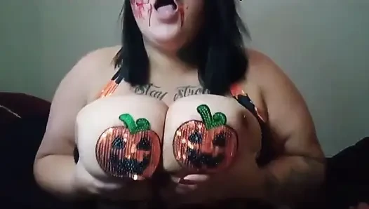 Yaramaz iri güzel kadınla Hallowen - Mary Jhuana