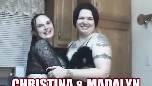 Kilolu üniversiteli kız Christina ve Madalyn ortalığı dağıtıyor