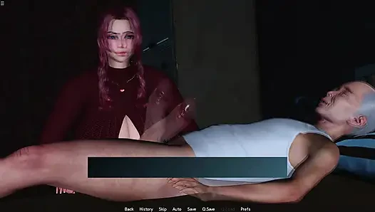 İri güzel kadın Megan kayınpederini kahve fincanı ile boşaltıyor