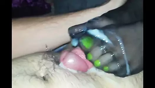 Naylon footjob (silikon ayaklar)