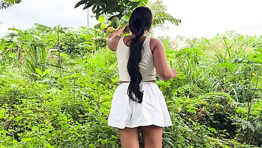 stepsister wanted a mango and ended up swallowing milk in public