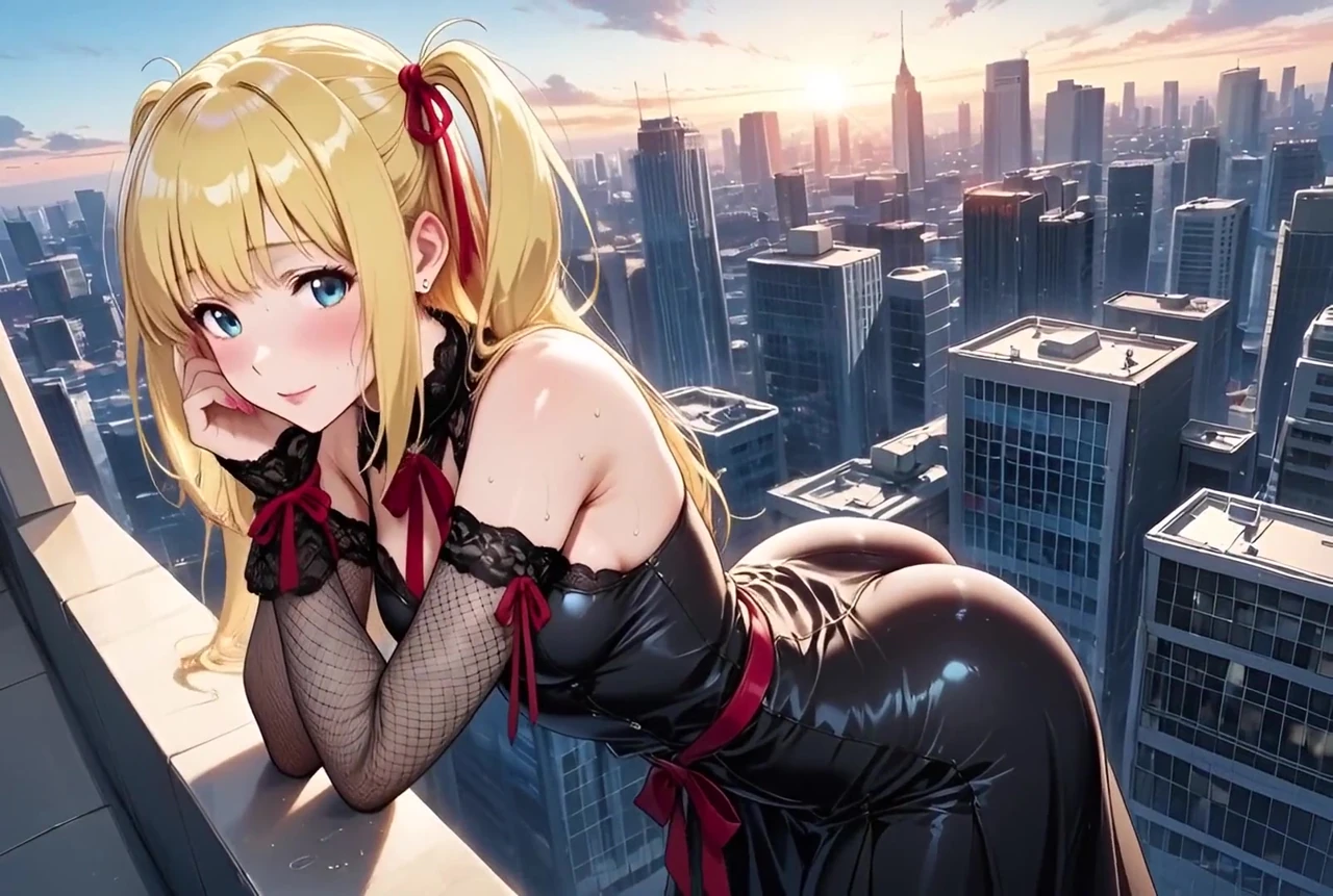 Amane Misa Seduced Light on the Roof of the Headquarters in the Ai Adaptation of Death Note