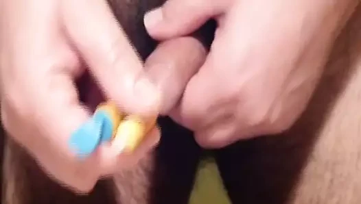 cumming ile kateter içinde ve sağım kapalı sperm