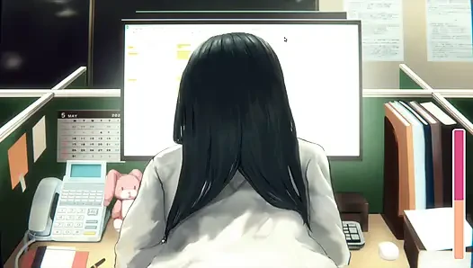 Hentai oyunu - bu ofis çalışanı götünü bana doğru çevirmeye devam ediyor
