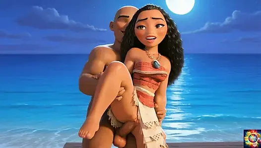 Moana'nın eğlenceli romantizmi - yapay zeka animasyonu asmr