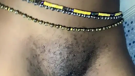 Ateşli zenci bebek önden ve arkadan görünüm bakış açısı yakın çekim