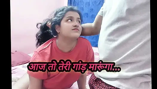 Sevimli Hintli üvey kız kardeş acımasız üvey erkek kardeşi tarafından domaltılarak sert sikiliyor