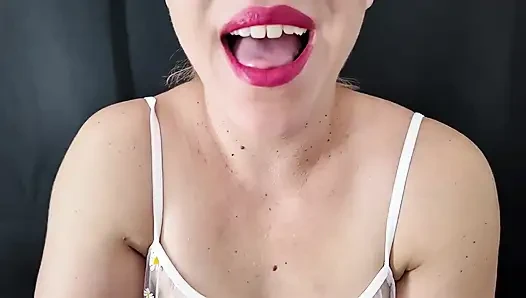Red Lips Blowjob JOI spust odliczanie od 60