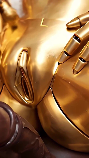 Незабываемый момент из "Золотой богини секс-робота трахнули большим черным членом в видео от ai порно"