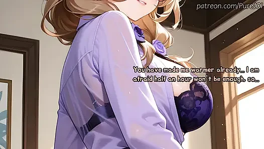 Pass 5 interviews with Genshin Impact girls to get a job (Sex JOI)