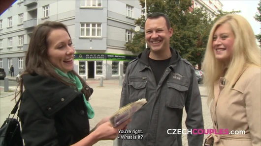 Streetside fucking with a hot Czech couple (Czech Couples)