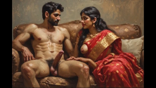 Hintli kız arkadaş evde yalnız başına ateşli seks yapmak için en iyi arkadaşını arıyor