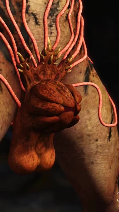 Мощный момент из "Горячую красивую брюнетку трахнул в ее задницу чудовище-футанари"