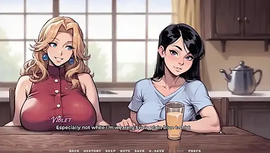 Yeni Kız Arkadaşım Tabu Hentai Oyunu Bölüm 48 Üvey babamın mutfakta üvey annem ve kız arkadaşımla birlikte olmasına şaşırtım!
