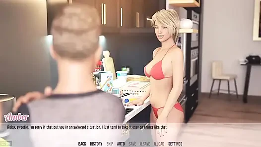 Genç Dylan ateşli orta yaşlı seksi kadın Amber ile ateşli eğlence (bölüm-1)