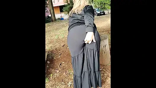 2 Hot girls showing off on the street in a public garden !! What do you think?