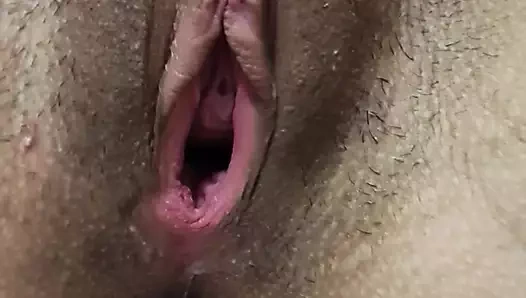 Breaking into her pussy with a big cucumber, and then my cock goes into her pussy
