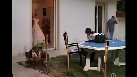 Vintage - gelin, fotoğrafçı ve damat