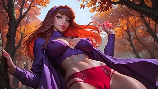 Scooby-doo'dan Daphne Blake mükemmel am frikikli amcık ve dans 31 talimatı yapay zeka