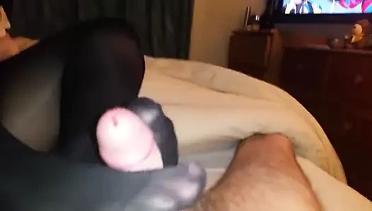 külotlu çorap footjob