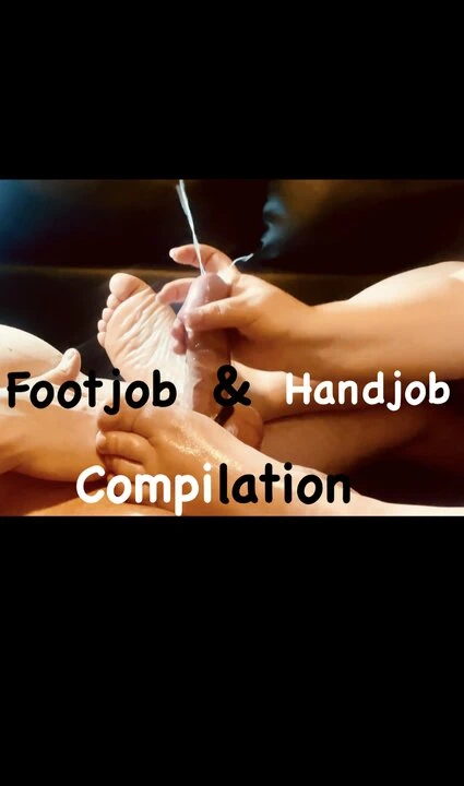 Footjob ve handjob derleme