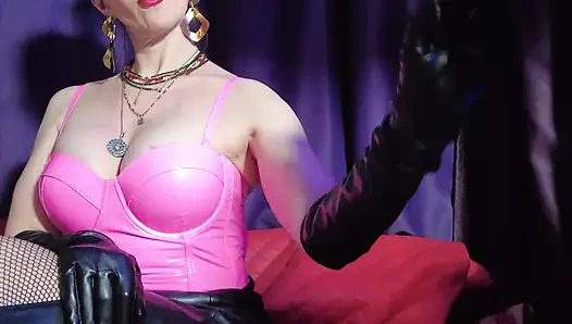 Fetish Mistress Eva Lateks Dominatrix BDSM Femdom Topuklu Ayaqqabılar Hot Big Ass MILF Pembe Deri