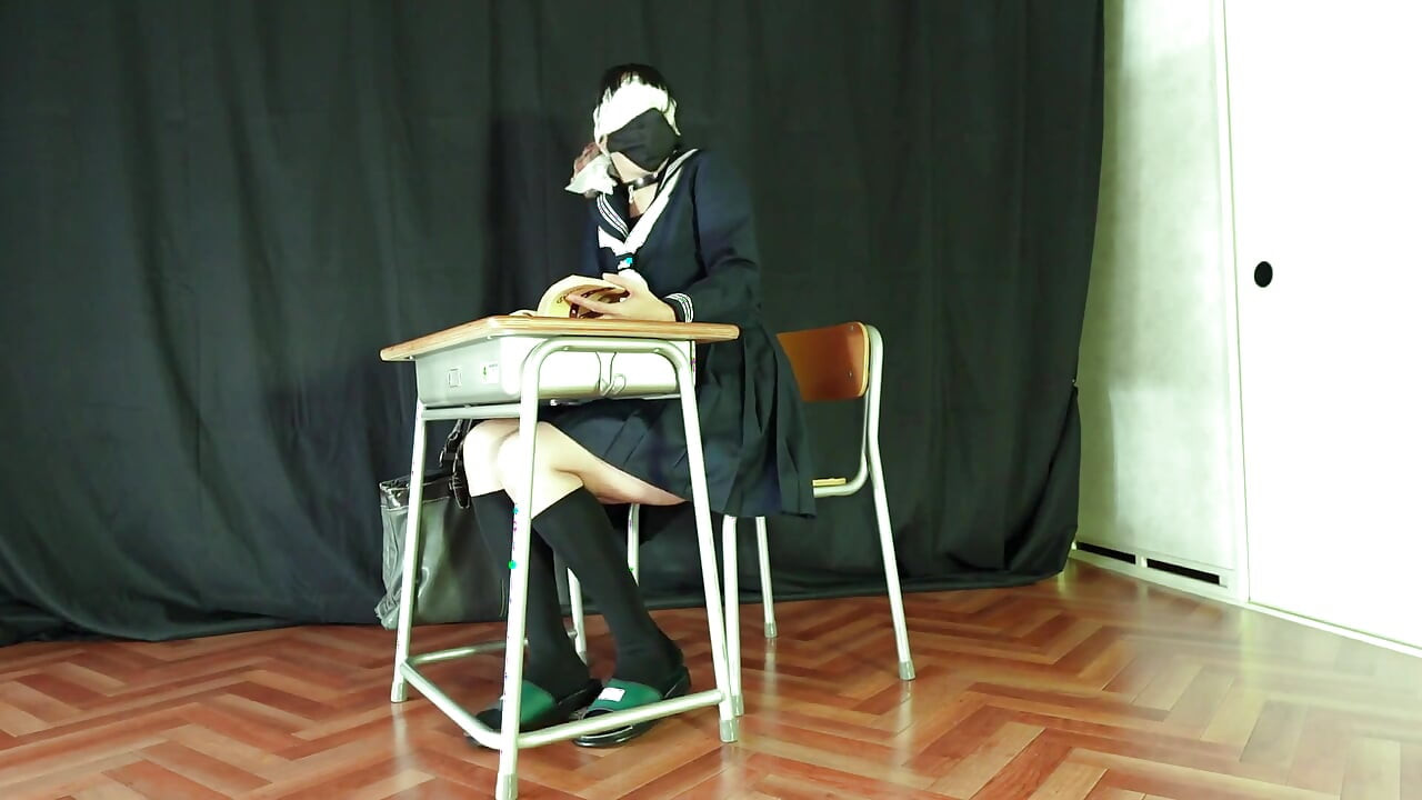 A Girl Studying with a Vibrator Inserted