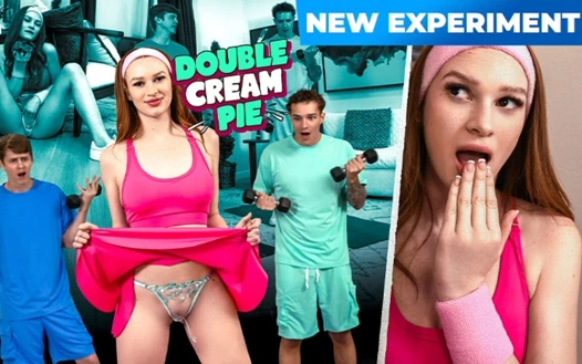 Minik üvey kız kardeş Harley Love üvey kardeşi ve en iyi arkadaşı tarafından çifte dölleniyor