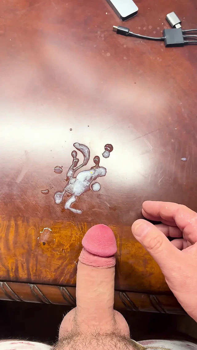 NurseTheWino Edges and Cums Big Load on Desk