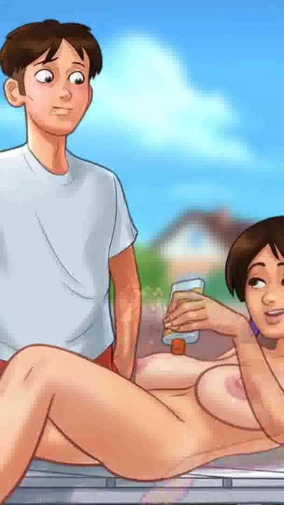 "Yaz mevsimi efsanesi: genç erkek avcısı orta yaşlı seksi kadın arka bahçesinde genç adamı baştan çıkarıyor - ep108"