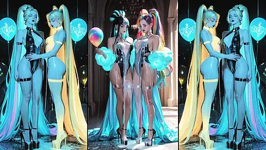 Animeler boşalıyor, öpüşüyor ve yutuyor