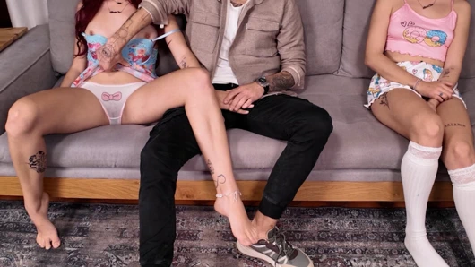 Using My Innocent Stepdaughter in Front of Her Teen Sister! Teen Stepdaughter Taboo