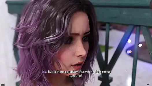 Julia yatak odasının kapısını kilitliyor, üst yeri alıyor ve sonunda her yerine kalın boşalma için yalvarıyor