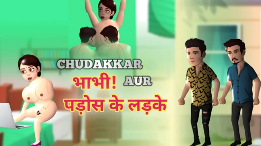 Tatminsiz Hintli yenge iki deliğini iki büyük yarakla sikiyor - bölüm 2