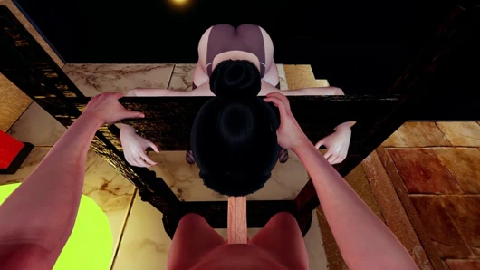 3 boyutlu animasyonda seksi yüzücüyle fetiş macerası yoğun esaret özensiz oral seks ve gırtlağına kadar ağız sikişi