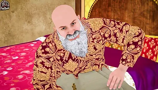 Büyük memeli orta yaşlı seksi kadın altın avcısı lüks malikanede zengin yaşlı adamla sikişiyor