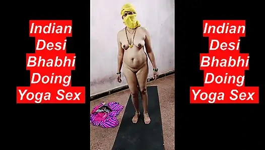 Hintli kadın yoga yapıyor