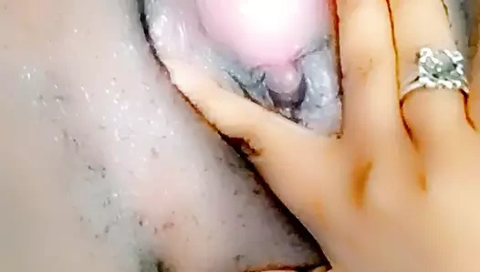 Ateşli zenci iri güzel kadın Honey Dior kendisiyle oynuyor