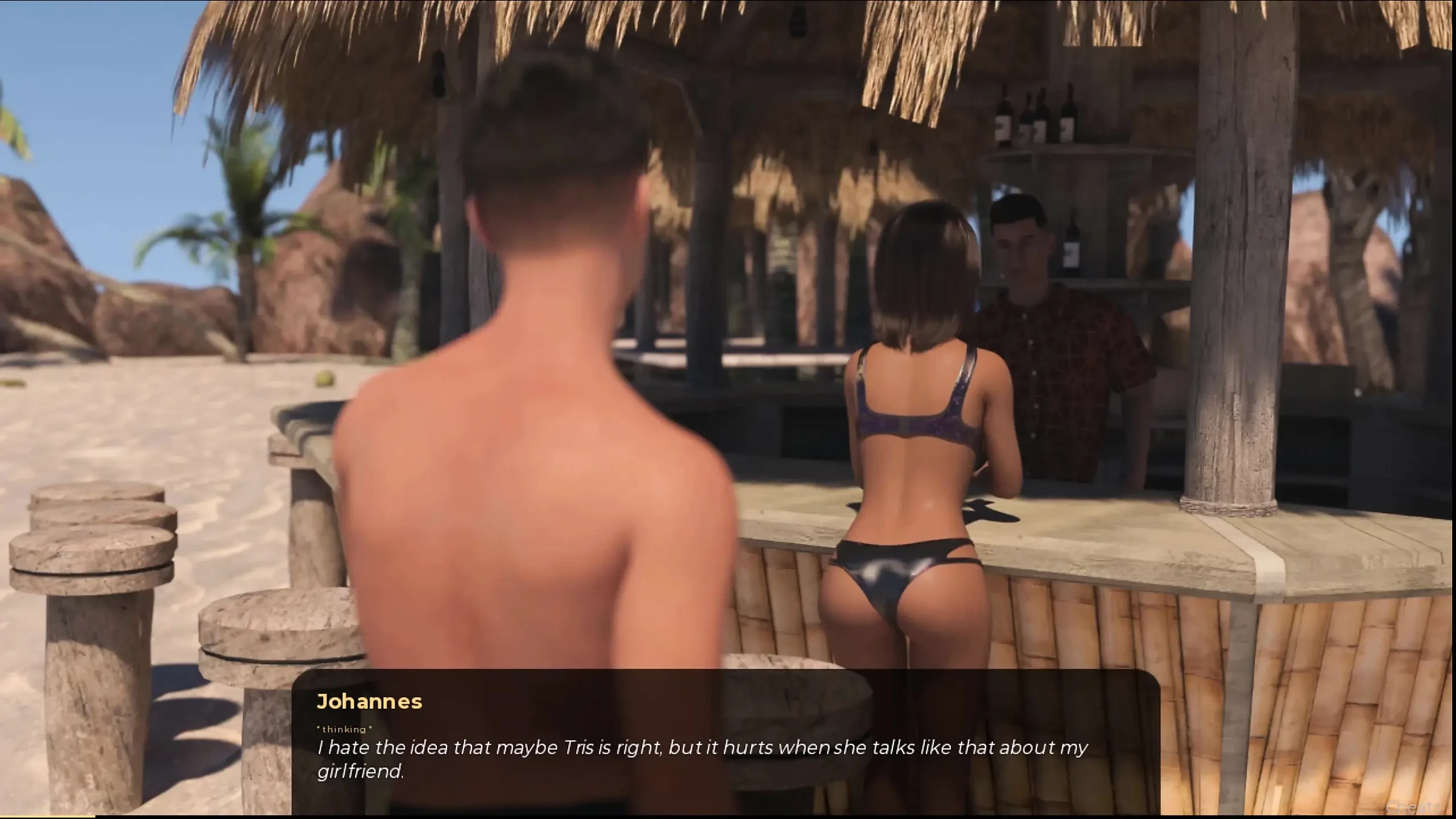 No more cash #1: Johannes fell on Tris and his dick slipped out