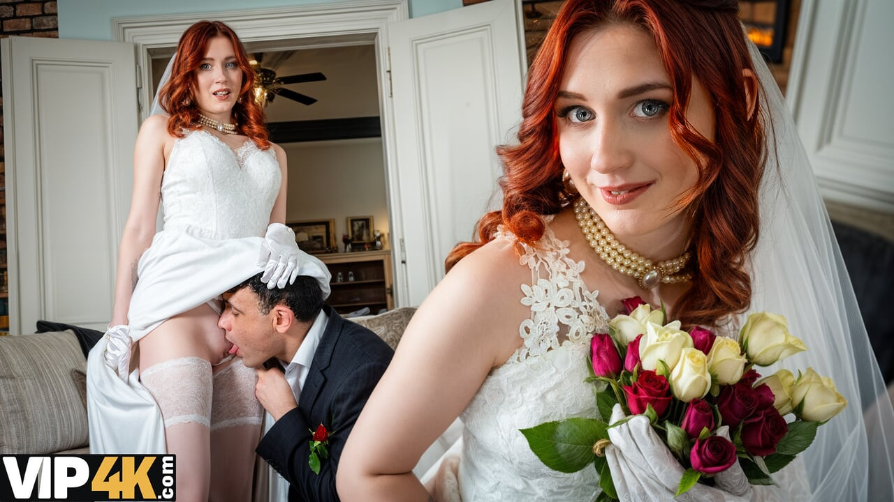 BRIDE4K. Amatör bir çift düğün töreni yerine ev yapımı porno videosu çekti