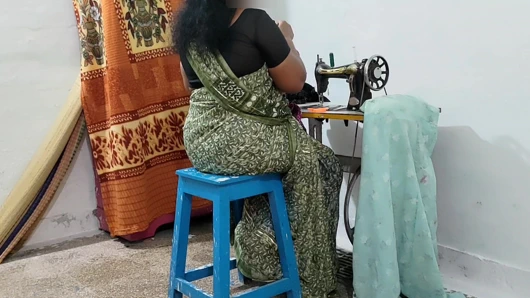 My mother in law was sewing clothes and I had sex with her as if I was helping her